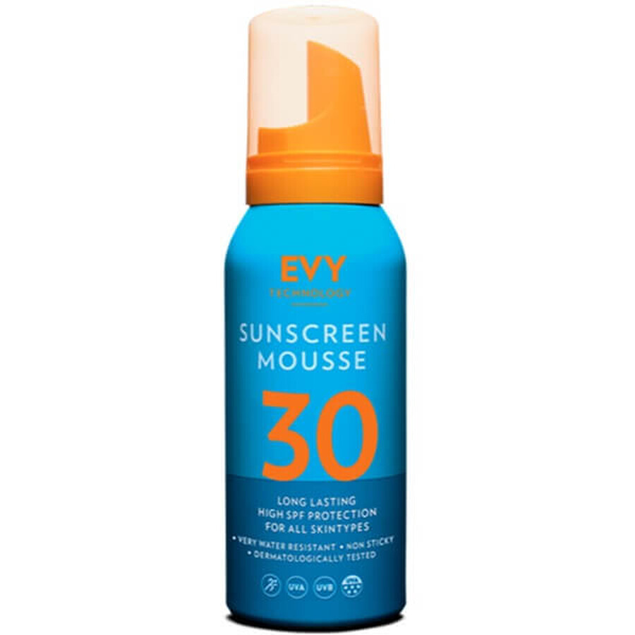 Mousse unisexe visage et corps SPF 30, 100 ml, Evy Technology