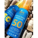 Sunscreen Mousse Crème Solaire SPF 50 Visage Corps, 100 ml, Evy Technology