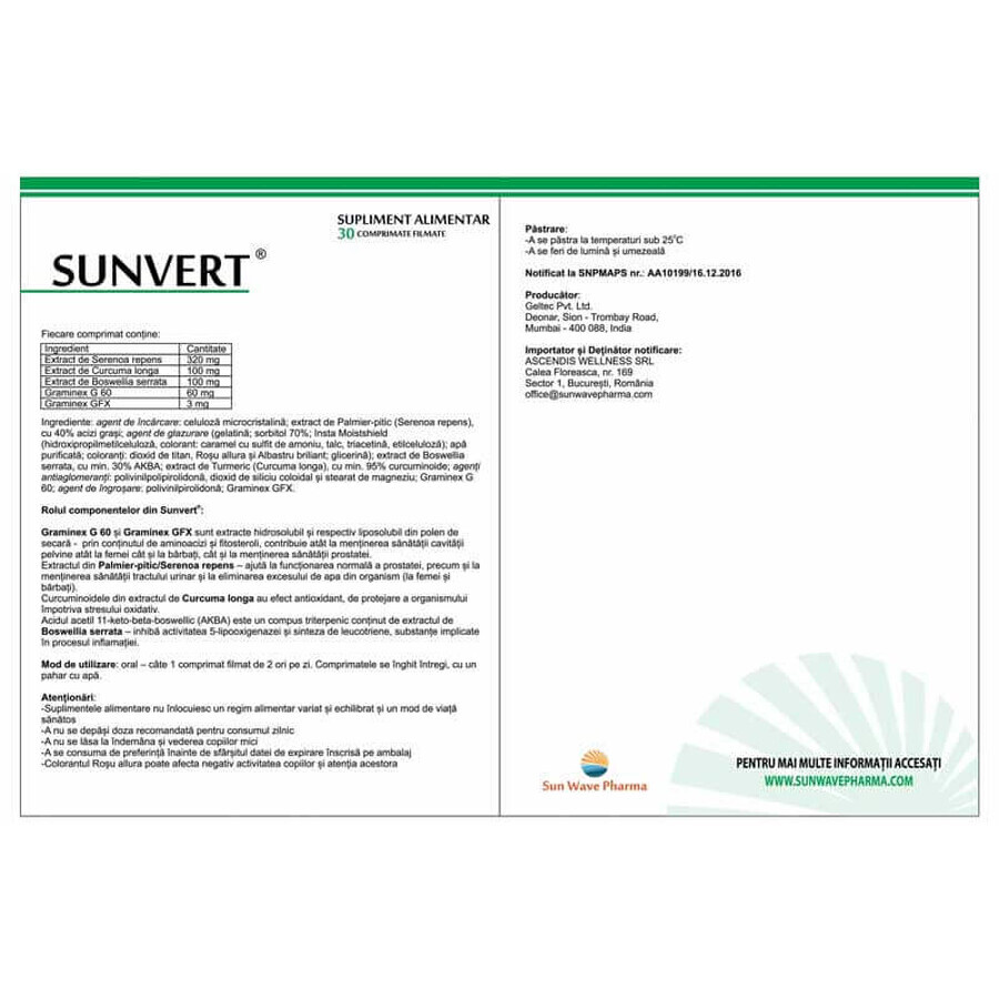 Sunvert, 30 compresse, Sun Wave