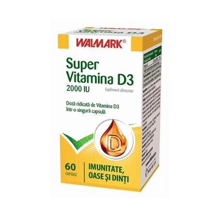 Super Vitamine D3 2000IU, 60 gélules, Walmark