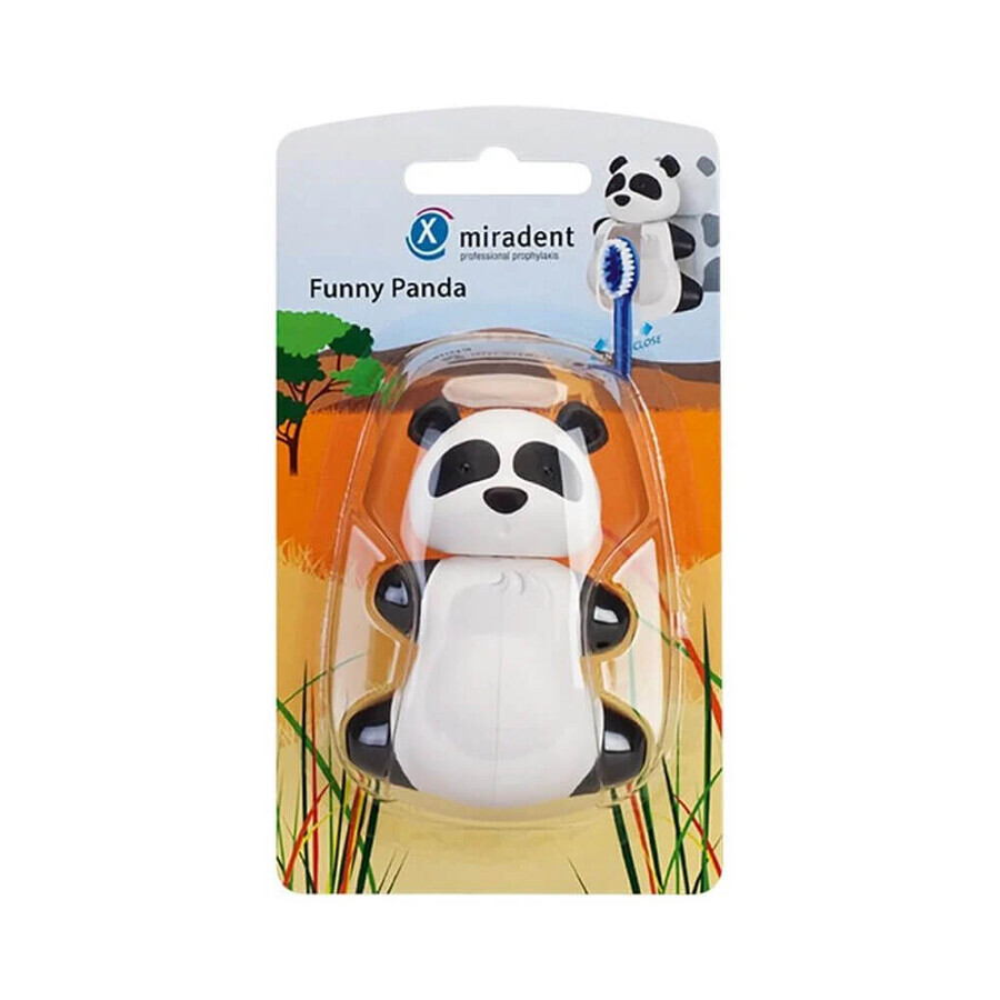 Porte-brosse à dents avec ventouses Panda, Miradent