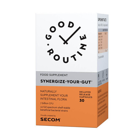 Synergize Your Gut Good Routine, 30 gélules, Secom