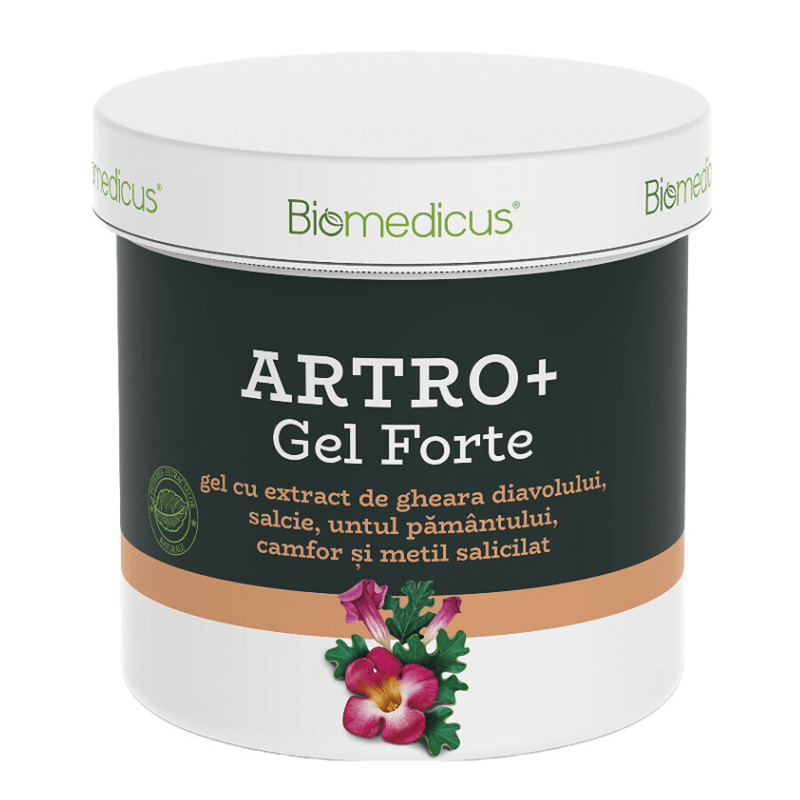 Artro Gel Forte con estratto di artiglio del diavolo, salice, burro macinato, canfora e salicilato di metile, 250 ml, Biomedicus