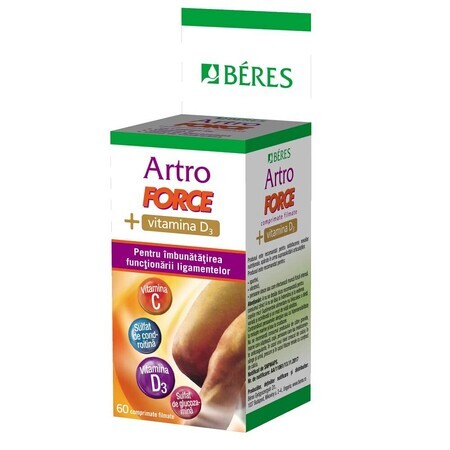ArthroForce + Vitamine D3, 60 gélules, Beres Pharmaceuticals Co