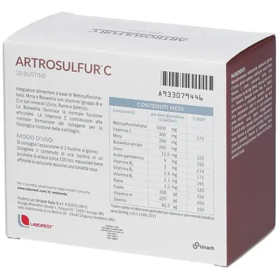 Artrosulfur C, 28 sachets, Laborest Italie