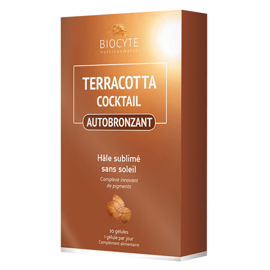 Cocktail Autobronzant Terracotta, 30 gélules, Biocyte