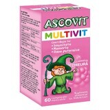 Ascovit Multivit, 60 comprimés au goût de framboise, Omega Pharma