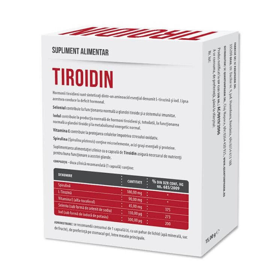 Thyroidin, 30 gélules, Parapharm