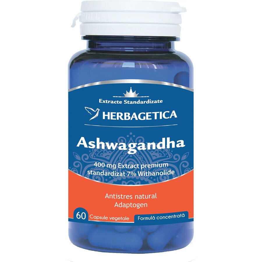 Ashwagandha, 60 gélules, Herbagetica