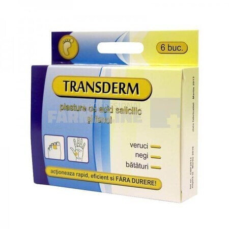 Transderm patch avec acide salicylique, 6 pièces, Cbf Optim Trading