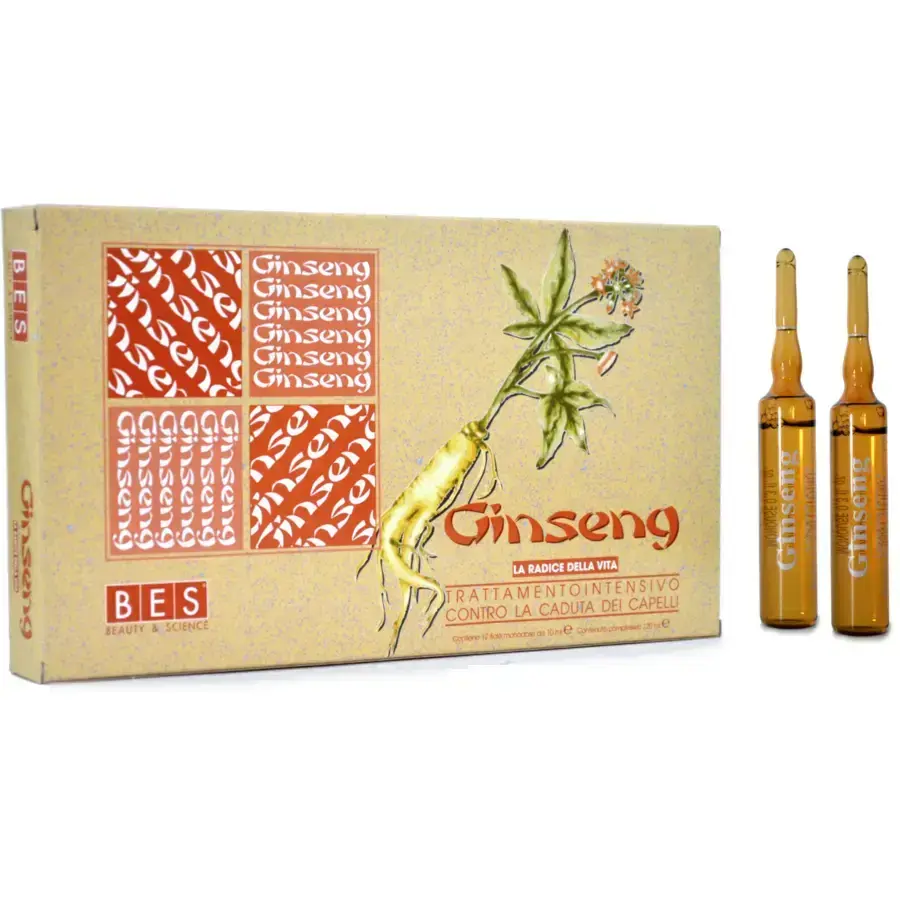 Traitement de la chute des cheveux au ginseng, 12 ampoules, Bes Beauty & Science