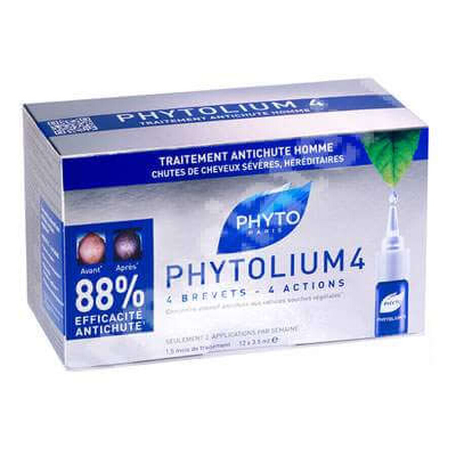 Phytolium 4 Traitement Anti-chute Hommes, 12 ampoules, Phyto Évaluations