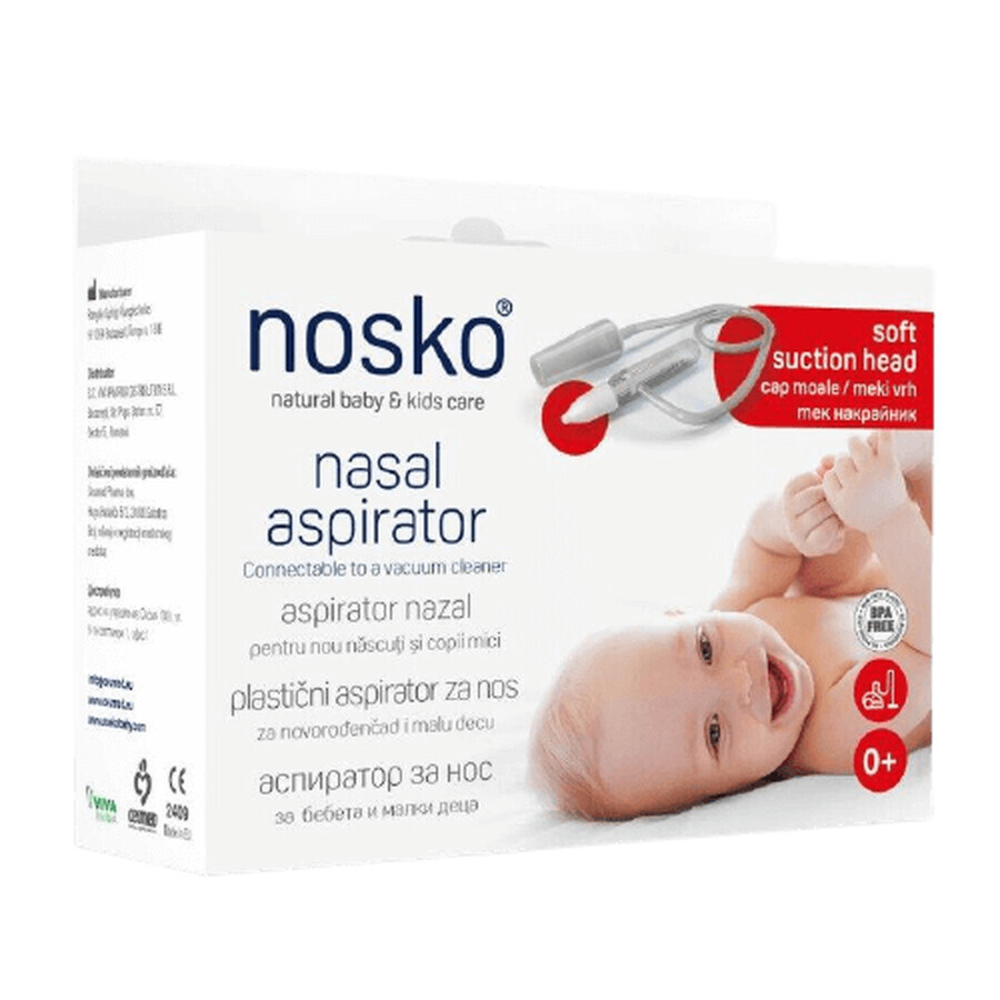 Aspirator nazal cu cap moale de silicon, Nosko