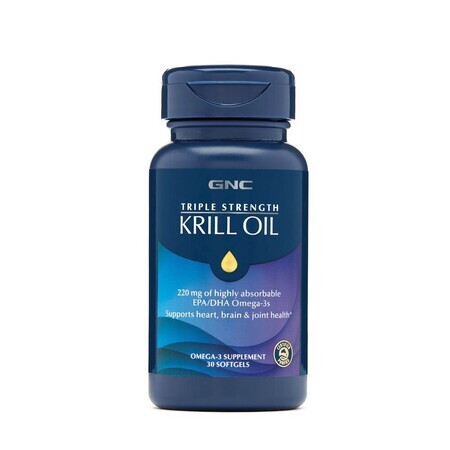 Huile de krill triple force (735822), 30 gélules, GNC
