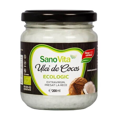 Huile de coco biologique, 200 ml, Sanovita