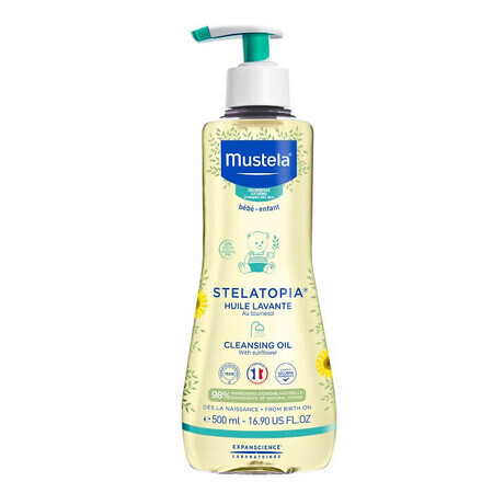 Huile nettoyante pour peaux atopiques Stelatopia, 500 ml, Mustela