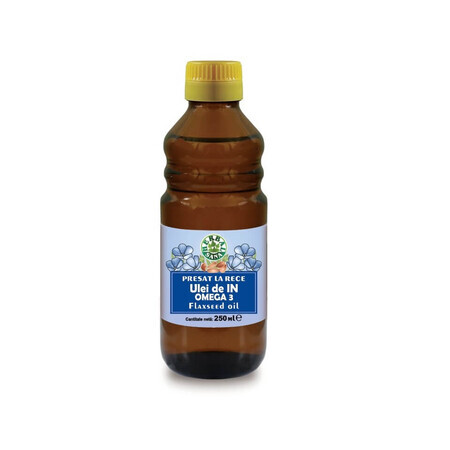 Huile de lin pressée à froid Oméga 3, 250 ml, Herbavit