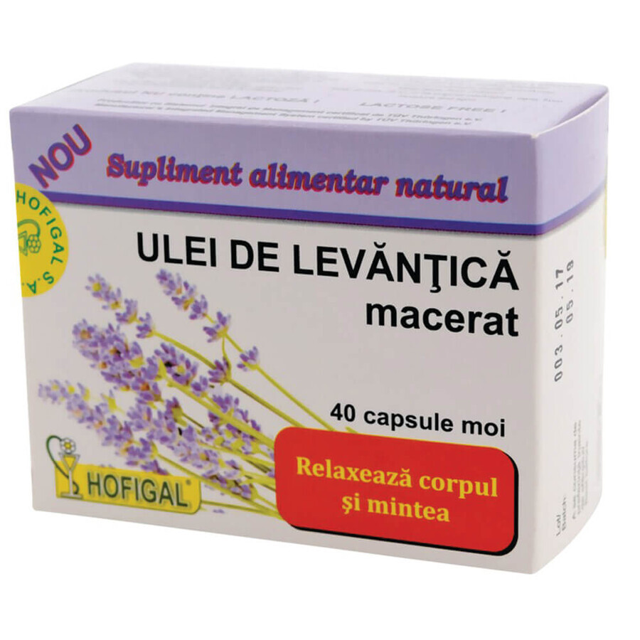 Olio di lavanda, 40 capsule, Hofigal