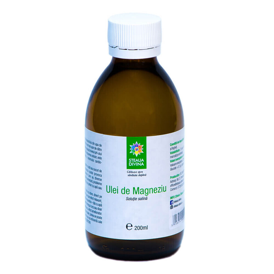 Solution d'huile de magnésium, 200 ml, Divine Star