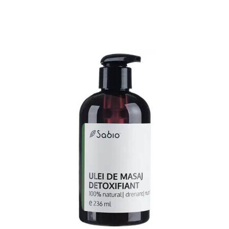 Huile de massage détoxifiante naturelle, 236 ml, Sabio