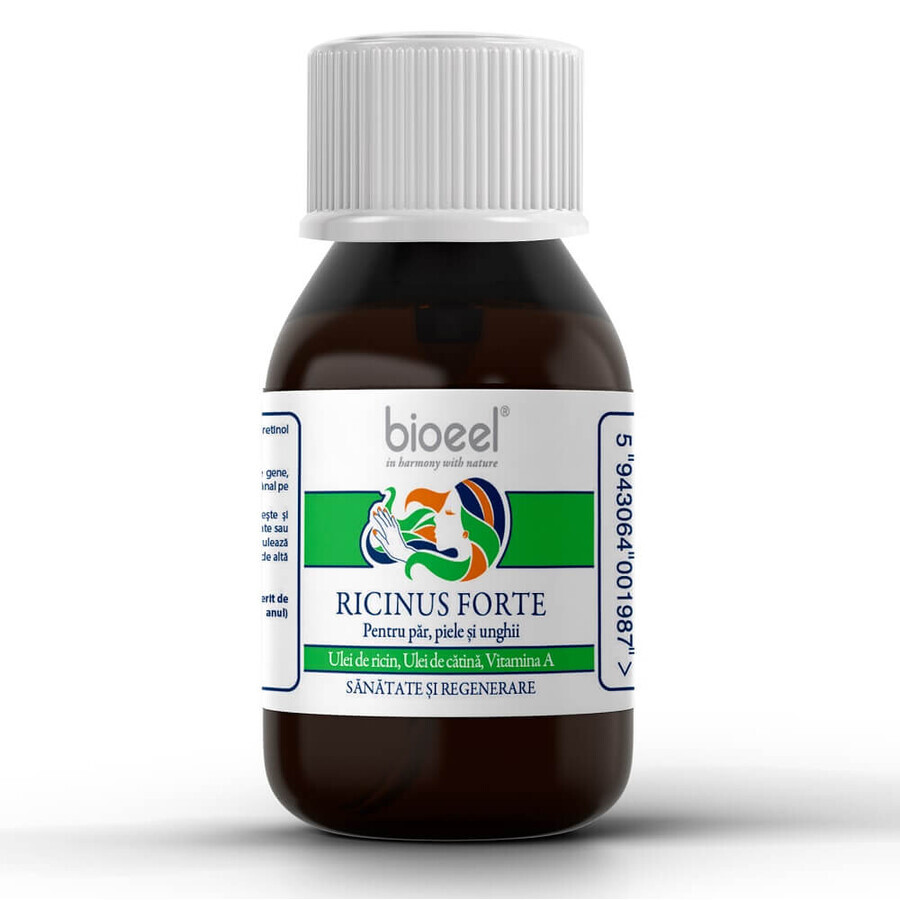 Huile de ricin, huile de ricin avec vitamine A Ricinus Forte, 80 g, Bioeel