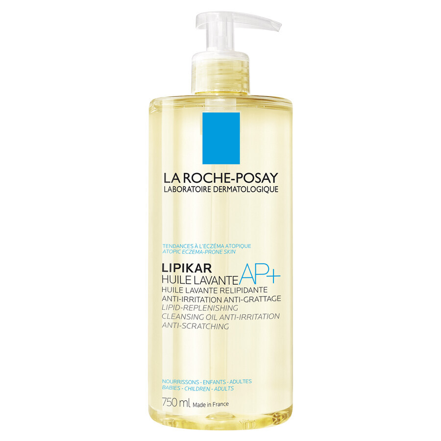 La Roche-Posay Lipikar AP+ reinigende olie voor de droge atopische huid, 750 ml