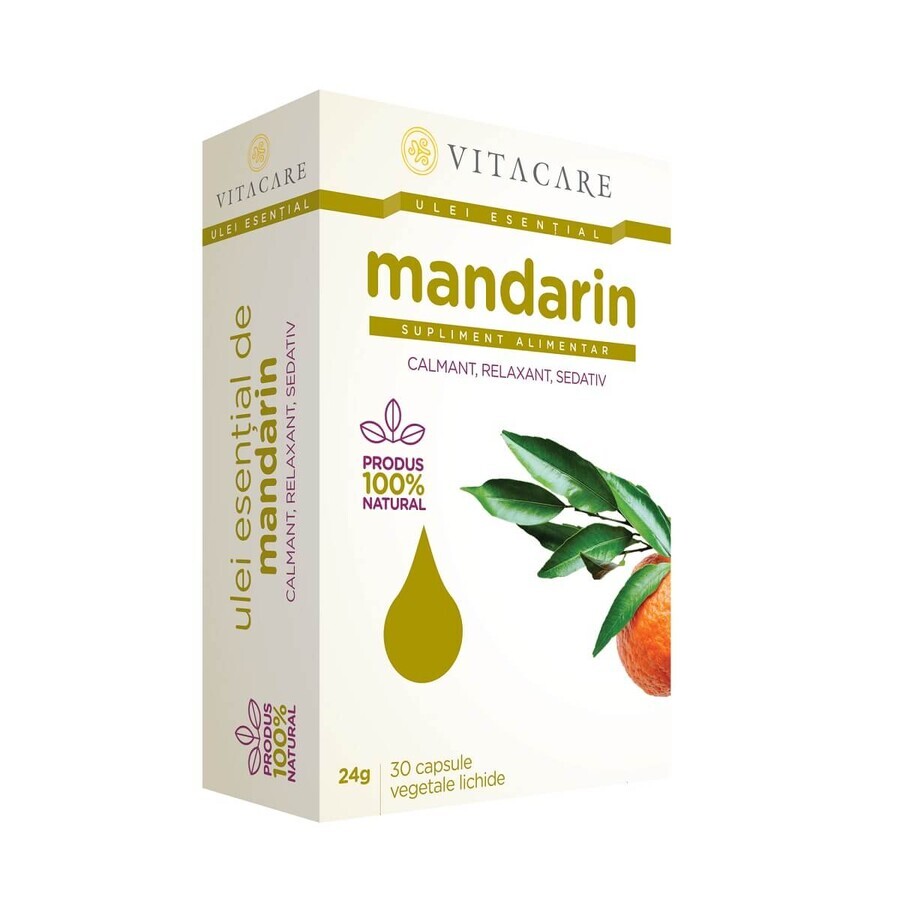 Ätherisches Mandarinenöl, 30 Kapseln, Vitacare