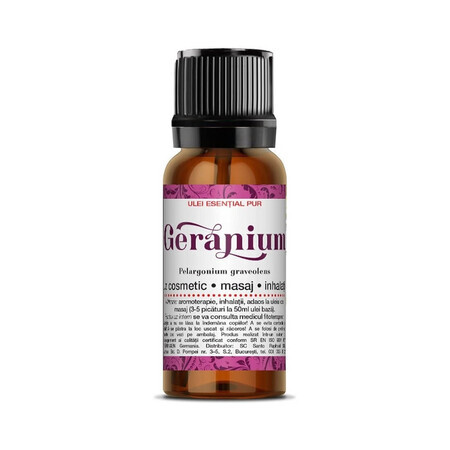 Huile essentielle de géranium, 10ml, Divine Star