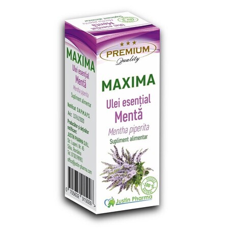 Huile essentielle de Menthe Maxima, 10 ml, Justin Pharma