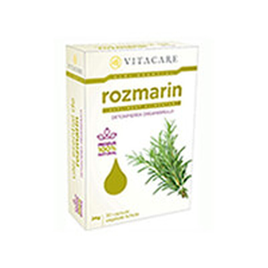 Ulei esential de Rozmarin, 30 capsule, Vitacare