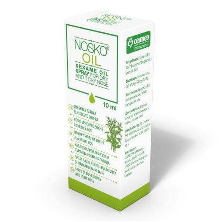 Huile de nettoyage nasal en spray, 10 ml, Nosko