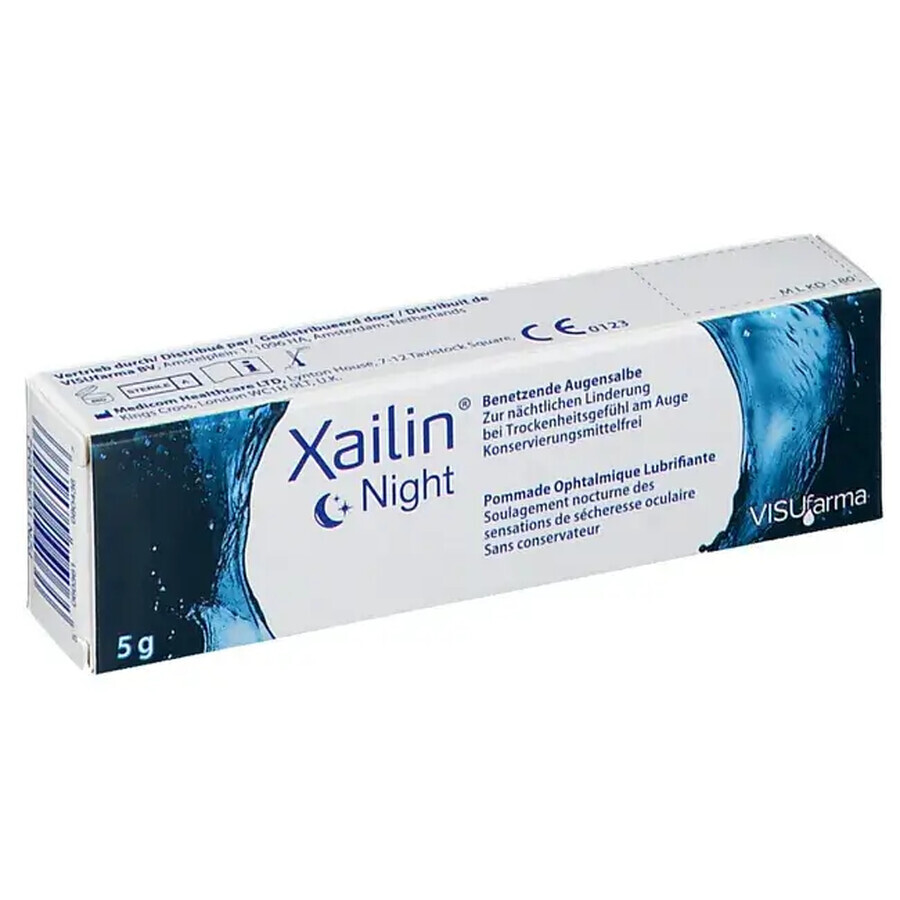 Xailin Night Unguento Lubrificante Per Secchezza Oculare 5 g, Visuafarma