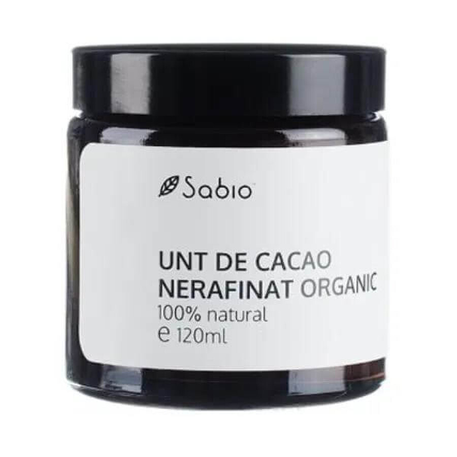 Beurre de cacao biologique non raffiné, 120 ml, Sabio