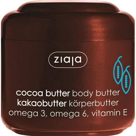 Beurre corporel au beurre de cacao et à la vitamine E, 200 ml, Ziaja