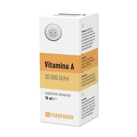 Vitamine A 30000 UI/ml, 10 ml, Parapharm