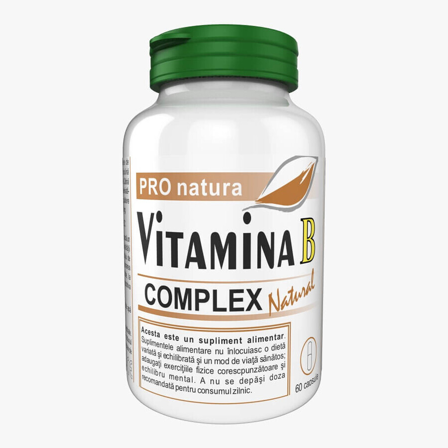 Complexe de Vitamine B Naturel, 60 gélules, Pro Natura