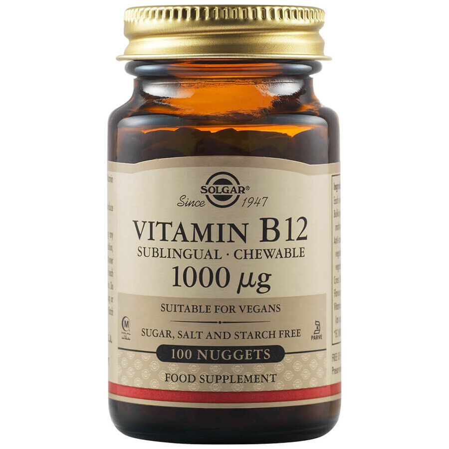 Vitamine B12 1000 mcg, 100 comprimés, Solgar Évaluations