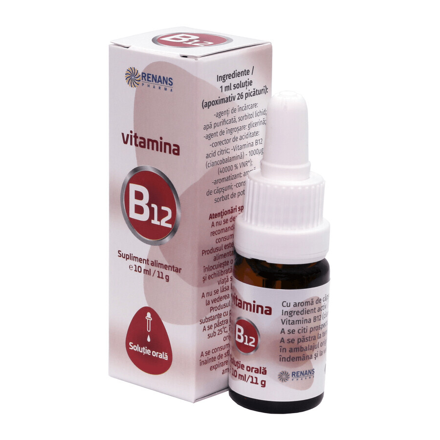 VITAMINE B12 Solution orale, 10 ml, Renans