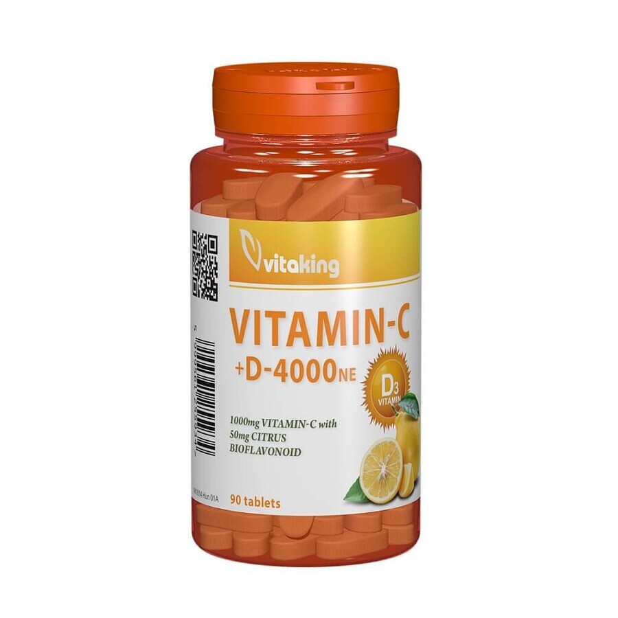 Vitamin C + D mit Bioflavonoiden, 90 Tabletten, Vitaking