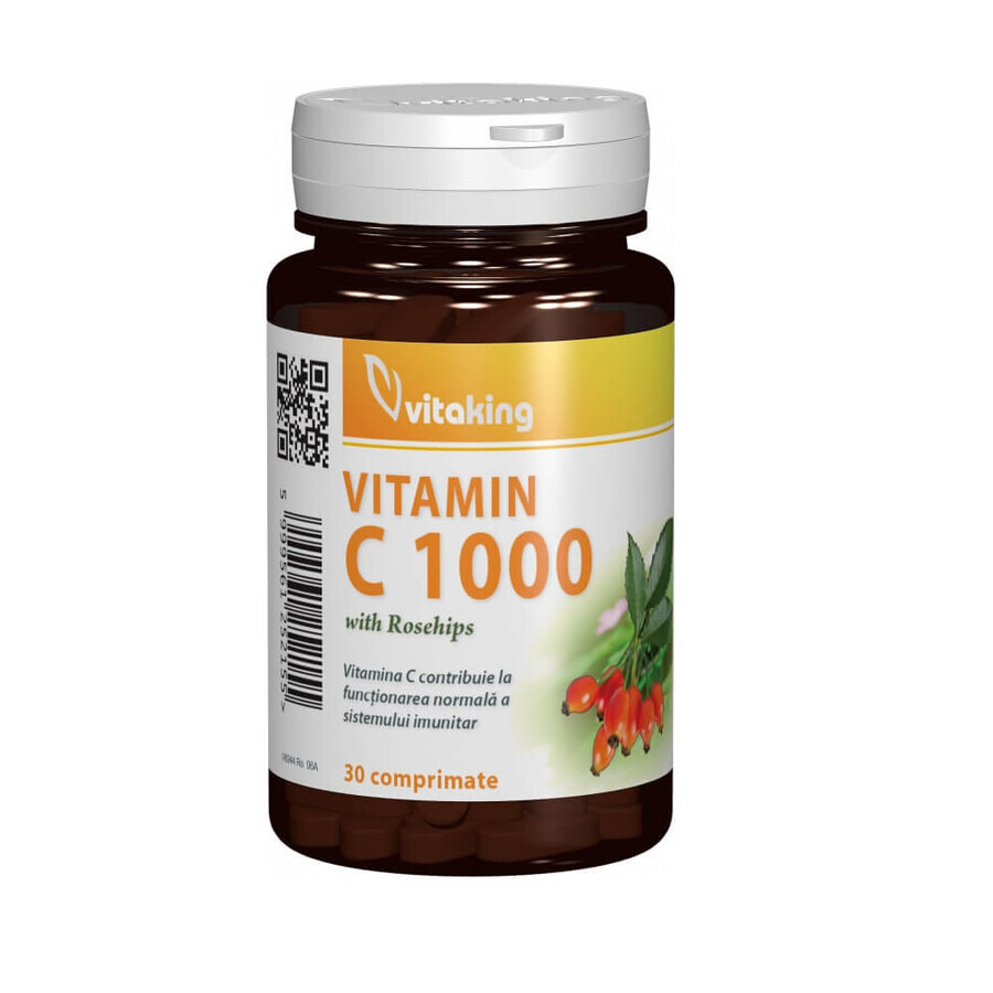 Vitamine C 1000 avec macis, 30 comprimés, VitaKing