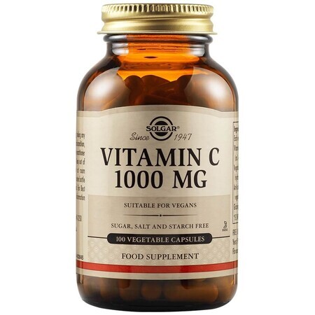 Vitamine C 1000 mg, 100 gélules, Solgar