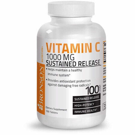 Vitamine C 1000 mg, 100 comprimés, Bronson Laboratories