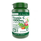 Vitamina C 1000mg con rosa canina e acerola con arancia, 60 compresse, Pro Natura