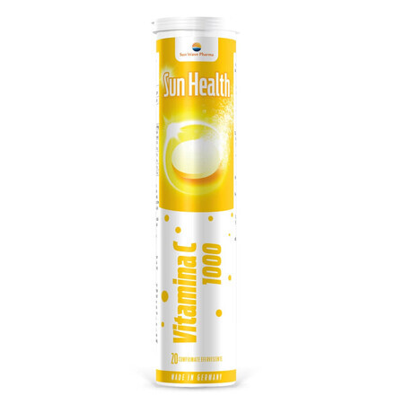 Vitamine C 1000mg Sun Health, 20 comprimés effervescents, Sun Wave Pharma