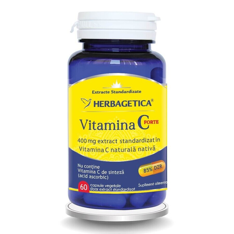 Vitamine C Forte 400 mg, 60 gélules, Herbagetica