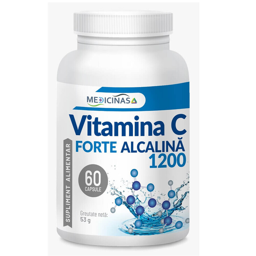 Vitamin C Forte alkalisch 1200 Medicinas, 60 Gemüsekapseln, Medica Laboratories