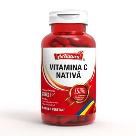 Vitamine C native, 60 gélules, AdNatura
