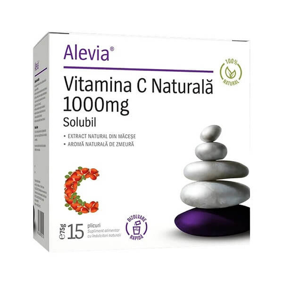 Vitamine C naturelle 1000 mg, 15 sachets, Alevia