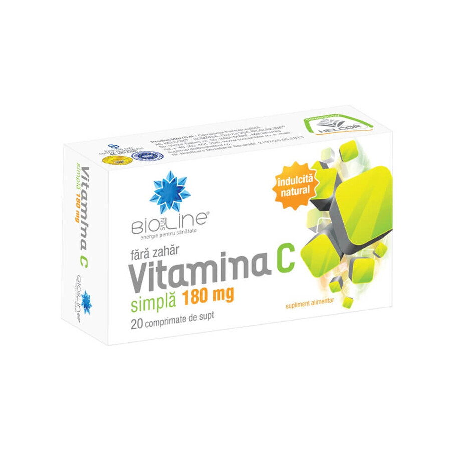 Einfaches Vitamin C 180 mg, 20 Tabletten, Helcor