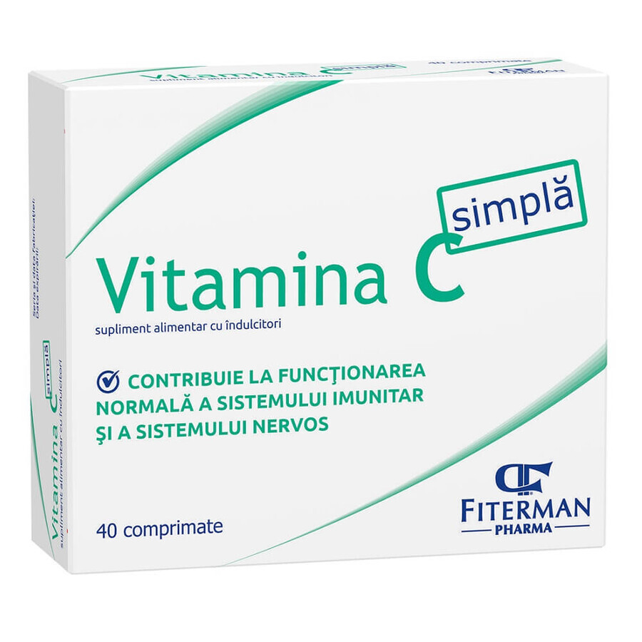 Vitamina C semplice 180mg, 40 pastiglie, Fiterman